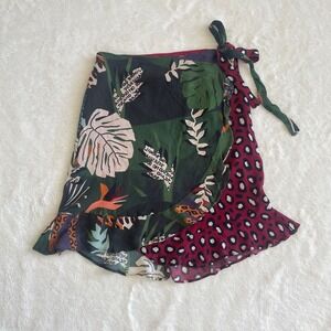 Farm Rio Belen Wrap Mini Skirt Wrap Size Small